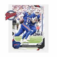 Josh Allen Top 20 Rushing TDs 2026 NFL Topps NOW Card 13 Presale picture