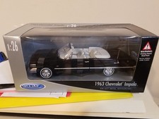 Welly 1963 1:26 Scale Chevrolet Impala Car Black Convertible NIB/Never Opened picture