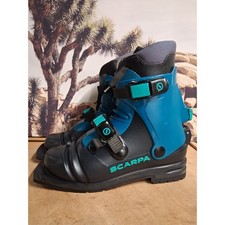 Scarpa T2 Telemark Ski Boots Mens Blue Black Backcountry Touring Size 8 8.5 picture
