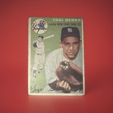Topps 1954 Yogi Berra #50 Gray Back New York Yankees, VG, AI Grade 4 picture