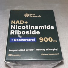 NEW Reus Research NAD+ Nicotinamide Riboside Resveratrol Anti-Aging Supplement picture