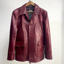 Tyler Durden Fight Club Red Leather Coat | Brad Pitt Inspired Cosplay Jacket | M picture