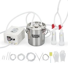 3L Portable Electric Sheep Goat Milking Machine Cow Milker Vacuum Pump w/ Bucket picture