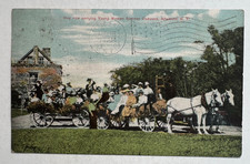 1909 NY Postcard Altamont New York Hay Ride Young Women Girls Campers Horses picture