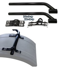 2 PCS Poly Fender Mounting Kit for Semi Truck Black Power Coated picture