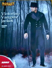 Men’s Victorian Vampire Jacket costume for Halloween - Adult size large (42-44) picture