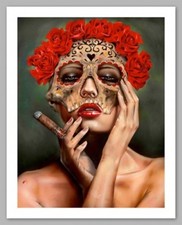 Brian Viveros Print, Frida la Muerte 2013, Mint  45/100 Sugar Skull Sexy 16x20 picture