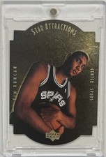 1997 TIM DUNCAN RARE ROOKIE GOLD DUST FOIL DIE CUT SPURS HOFER picture