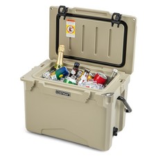 25QT Portable Cooler Rotomolded Ice Chest Insulated, Ice Box for 5-7 Days Tan picture