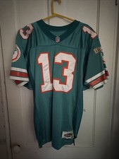 Vintage Miami Dolphins Jersey Mens 48 NFL Dan Marino Wilson Authentic Sewn EUC picture