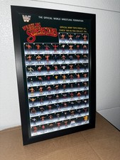WWF Custom Made LJN Framed Black Card Check List Poster.. 11x17 Plexi Frame WWE picture