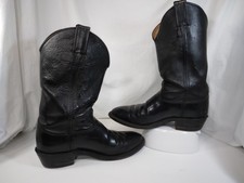 Justin 3040 Cowboy Boots Tobias Black Casual Round Toe Men’s Size 8.5 D picture