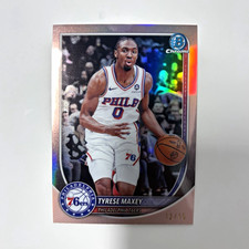 Topps 2025-26 Bowman Chrome Tyrese Maxey 76ers Reptilian Refractor 12/25 picture