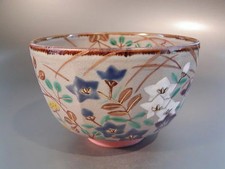 MTO Japanese Matcha Chawan Autumn Grasses Kenzan Style Itten Suzuki Tea Bowl picture