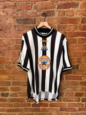 Newcastle United 1997/99 Home Shirt Adidas L Vintage Brown Ale NUFC picture