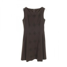 FOXEY NEW YORK Dress #40 sleeveless 31352 polyester Brown Used Women picture