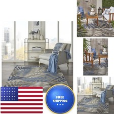 Nourison Home Aloha Grey Blue 3'6