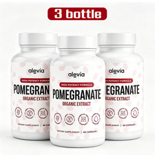3 Pack - Alevia Pomegranate Capsules 60ct Organic Extract Antioxidant -US Stock picture