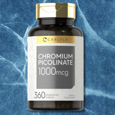 Picolinato de Cromo 1000mcg Apoya Niveles Saludables de Azucar en la Sangre 360t picture