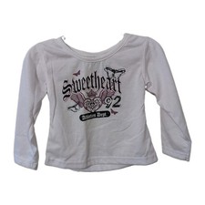 Y2K Vintage 2000s Sweetheart Winged Heart Baby Tee Top Infant 18M picture