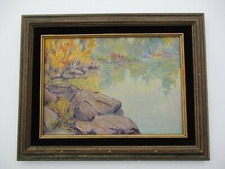 JOHN DOMINIQUE OIL PAINTING AUTHENTIC IMPRESSIONIST AMERICAN LANDSCAPE LISTED  picture