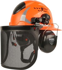 Industrial Chainsaw Helmet with Face Shield Built in Visor and Ear Muffs 4 in 1 picture