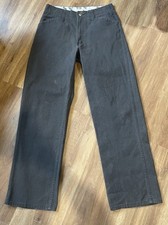 VTG 90s Ben Davis Frisko Jeans Wide Leg Baggy Workwear Pants Faded Black 32W 31L picture