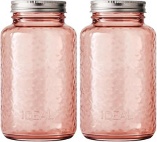 Bexter 1-Pack 32 Oz Rose Pink Mason Jar – Made in USA – Regular Mouth Glass Jar picture