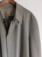Italian Allegri 1990s Vintage Khaki Balmacaan Rain Coat Trench Lined | Mens 40 picture