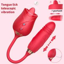 For-Rose-Sucking-Vibrator-Clitoral-Thrusting-Dildo-Toy-10 Speed-USE Lubricant picture
