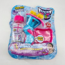 Lick A Bubble Blower Create Flavored Bubbles Add Any Drink USA Made New RARE picture