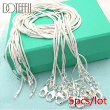 10PCS wholesale 925 sterling solid silver 1MM 16-30inch snake chain necklace picture