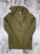 J.Crew Sweater Womens Medium Gray Wool Nylon Cashmere 1/4 Zip Collar Pullover picture