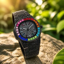 Luxury Diamond Quartz Watch Square Unisex New picture
