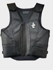 EPT Leather Bull Riding Vest v3.0 - Black Leather EPT Brand - Adult Sizes: picture