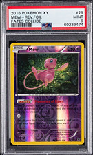 2016 POKEMON XY FATES COLLIDE #29 MEW-REVERSE FOIL PSA 9 LOW POP picture