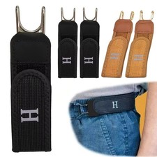 2PCS Tactical Metal Hook Elastic Belt Buckle-Less Invisible Waist Belt Closure picture