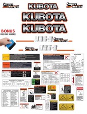 Fits KUBOTA U35-3 Decal Kit MINI EXCAVATOR / safety decals /3M VINYL picture