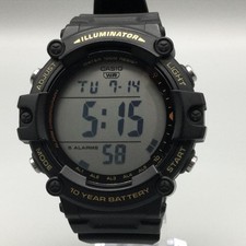 Casio 3502 AE-1500WH Mens Watch 50mm Digital Black 5 Alarms Chronograph picture