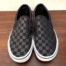 Vans Classic Slip-On Black Checkerboard Canvas Slip-On Shoes US 8 Women 6.5 Men picture