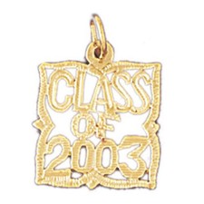 Class Of 2003 Charm Pendant 14k Gold (1.3 Grams) picture