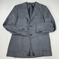 Canali Kei Collection Blazer Mens IT 50 Gray Cashmere Silk Sport Coat Made Italy picture