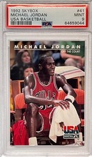 PSA 1992 Skybox USA Basketball #41 MICHAEL JORDAN Chicago Bulls PSA 9 MINT picture