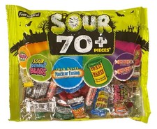 10 oz Frankford SOUR 70+ pc Fruity Chews Toxic Waste Smarties + HALLOWEEN CANDY picture