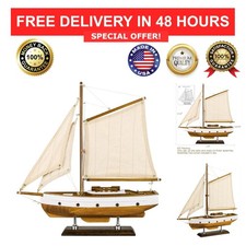 SAILINGSTORY Wooden Sailboat Decor 13