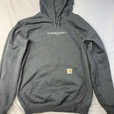 Carhartt Men's Rain Defender Mid 1889 Graphic Sweatshirt Hoodie Gray SMALL picture