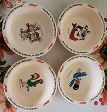 Vintage 1995 Kelloggs Cereal Bowls Set Of 4 picture