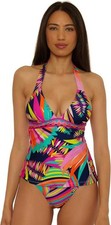 Trina Turk Paralia Women's Tankini Swim Top Tropical Designer Swimwear NWT picture