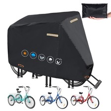 Tricycle Cover for Adult Bike,420D Heavy Duty Electric Trike Covers Waterproo picture