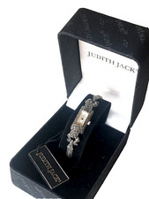 Vintage JUDITH JACK Sterling Silver Marcasite Watch RARE Full Marcasite BAND NWT picture